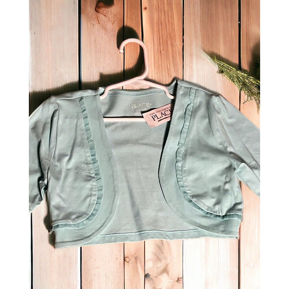 Girls Children’s Place Light Blue Ruffled Shrug Sweater Discontinued 7/8 NWT